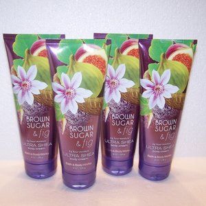 Bath & Body Works Brown Sugar & Fig Ultra Shea body Cream 8 oz each Lot of 4 New